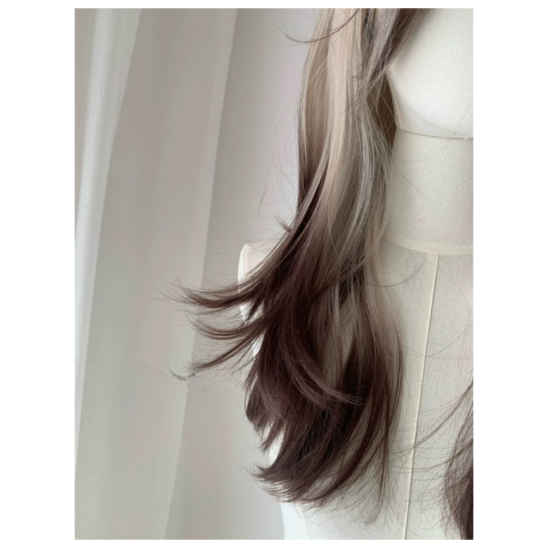 LemailwigBrownMixWhiteGradient50cmFontLaceWig_4