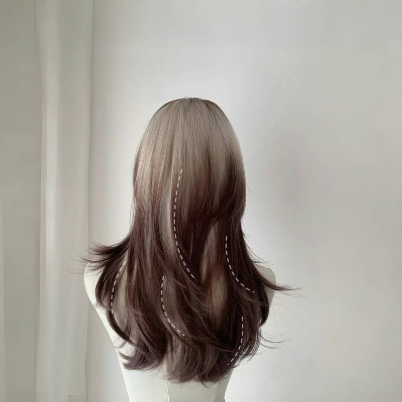 LemailwigBrownMixWhiteGradient50cmFontLaceWig_5