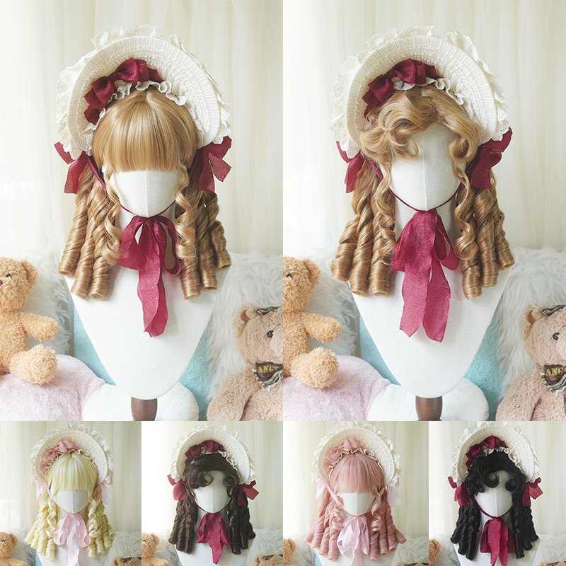 Lemailwig 5 Colors Short Roman Curl Vintage Lolita Wigs