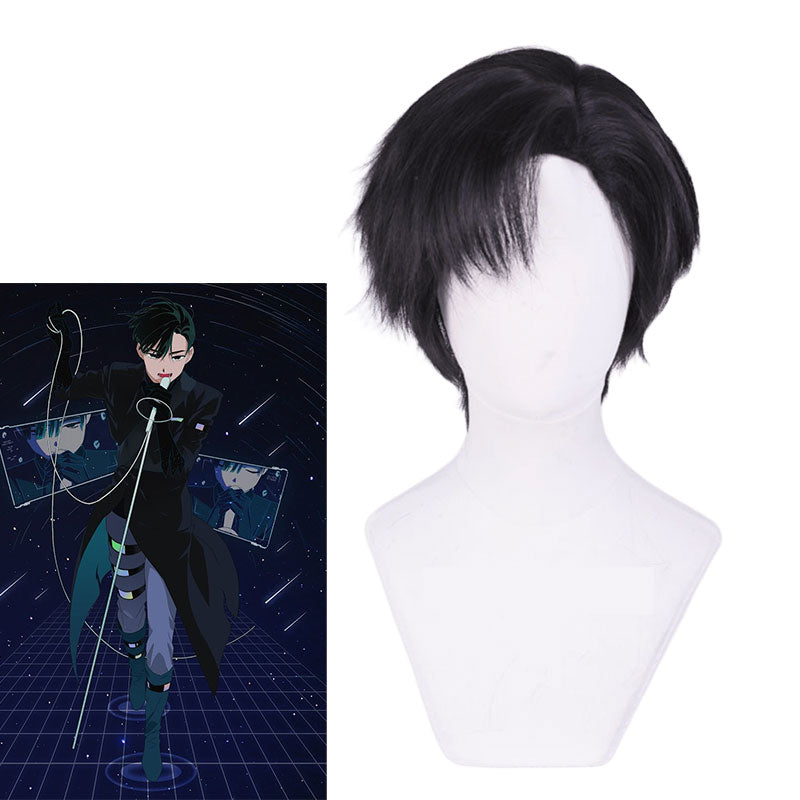 Lemailwig Alien Stage Ivan Black Short Cosplay Wig