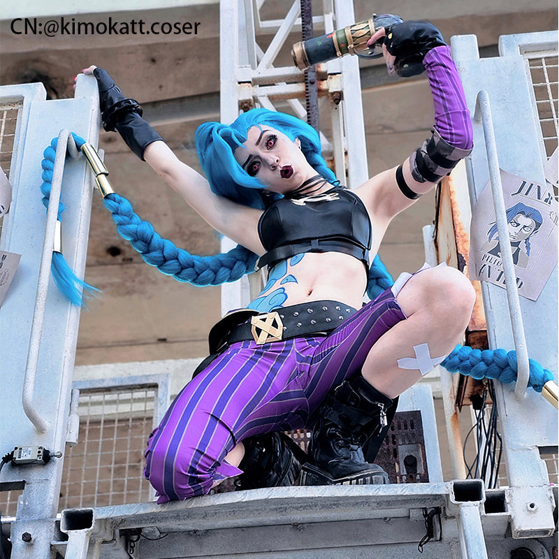 Lemailwig Anime LOL Arcane Jinx Cosplay Costume