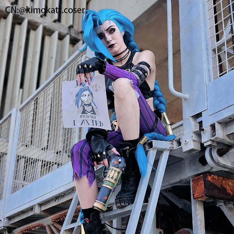 Lemailwig Anime LOL Arcane Jinx Cosplay Costume
