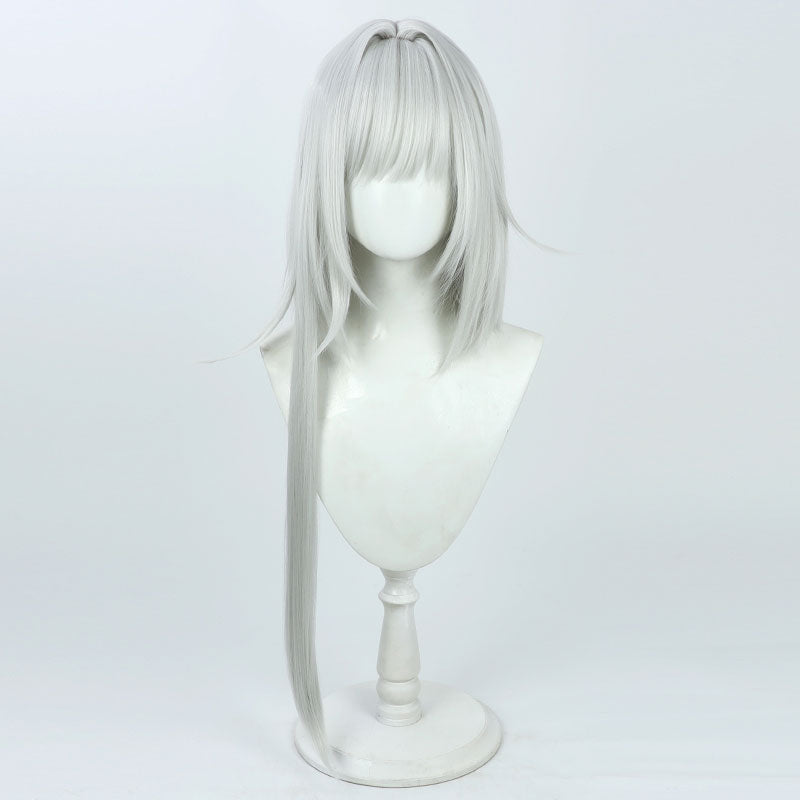 Lemailwig Arknight Kal'tsit Remnant Silver White Cosplay Wig