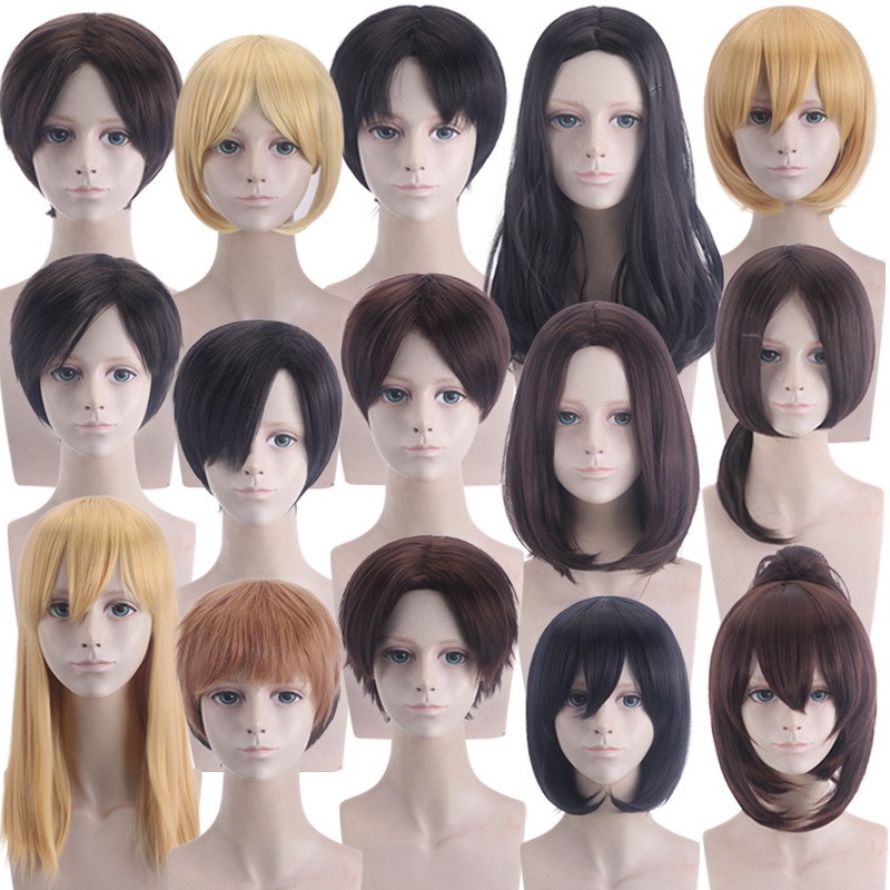 Lemailwig Attack on Titan Eren Mikasa Armin Levi Cosplay Wigs