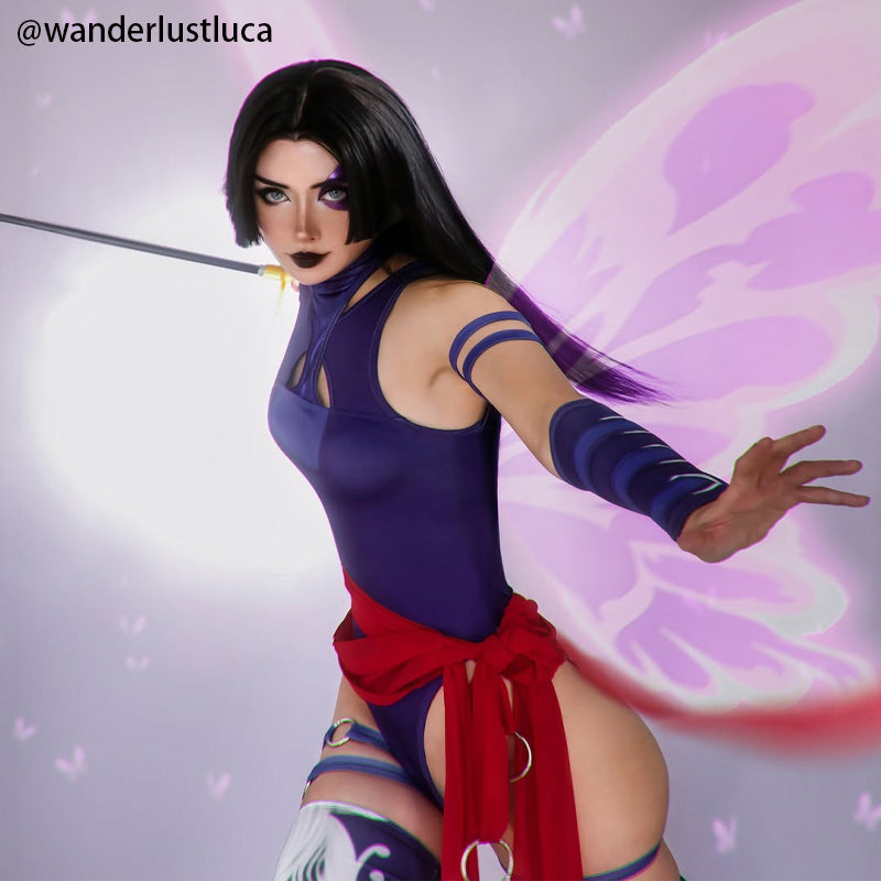 Lemailwig Black Long Straight Font Lace Wig