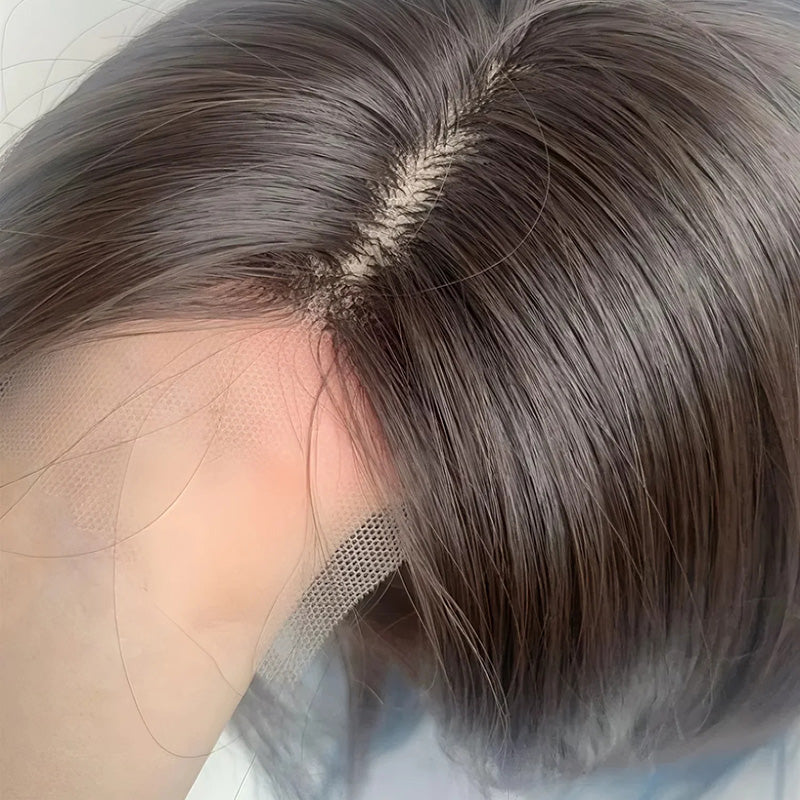 Lemailwig Black Mix Blue Gradient Short Front Lace 38cm Wig