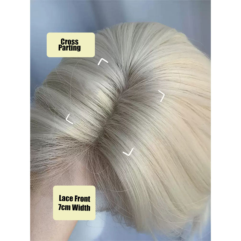 Lemailwig Blonde Brown Black Short Cool Front Lace Wig