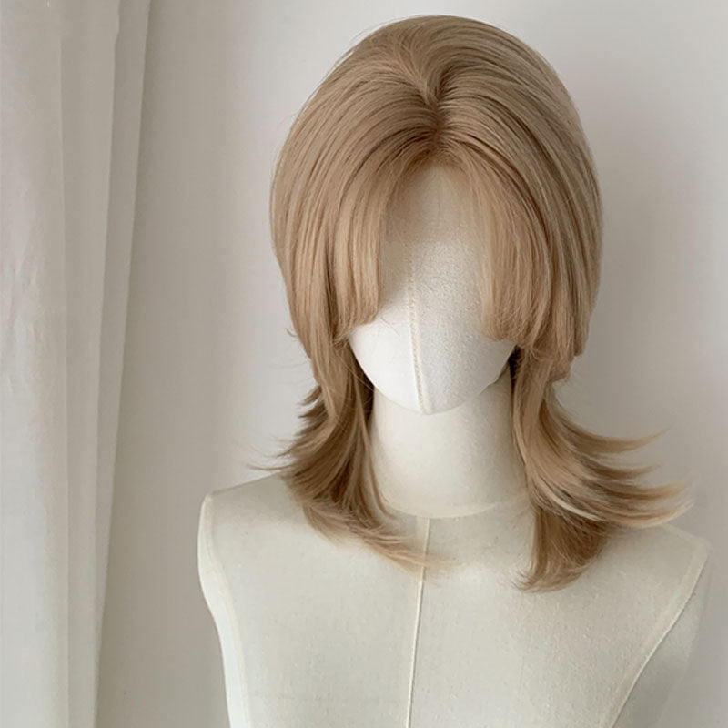 Lemailwig Blonde Brown Black Short Cool Front Lace Wig