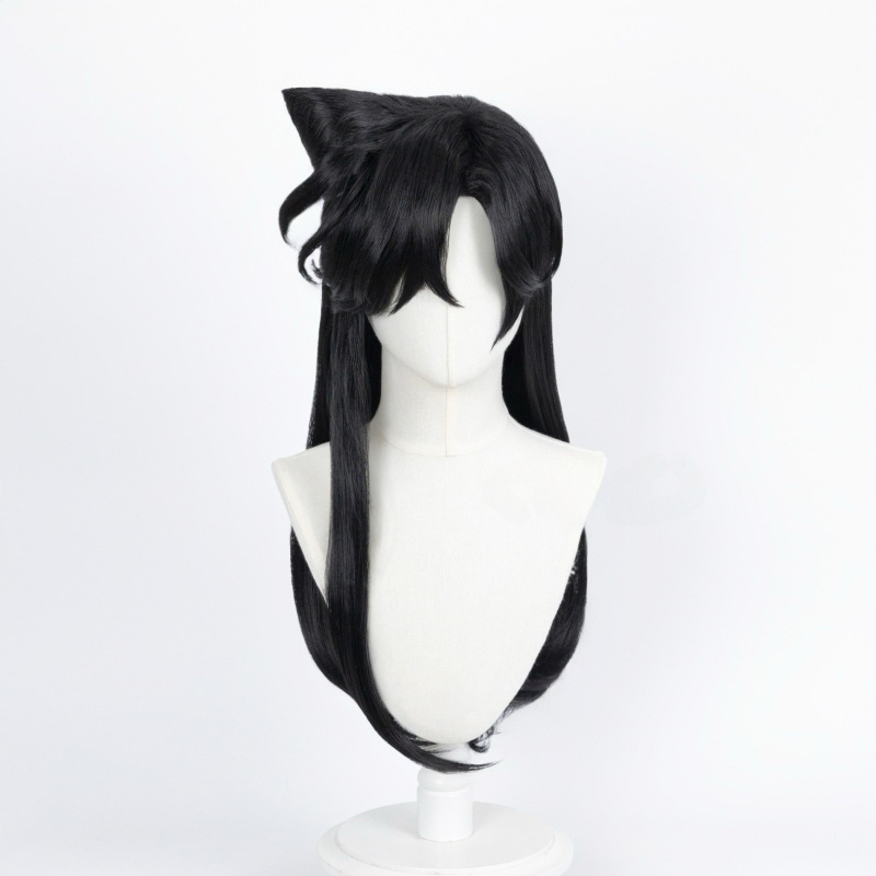 Lemailwig Detective Conan Ran Mouri Black Long Cosplay Wig