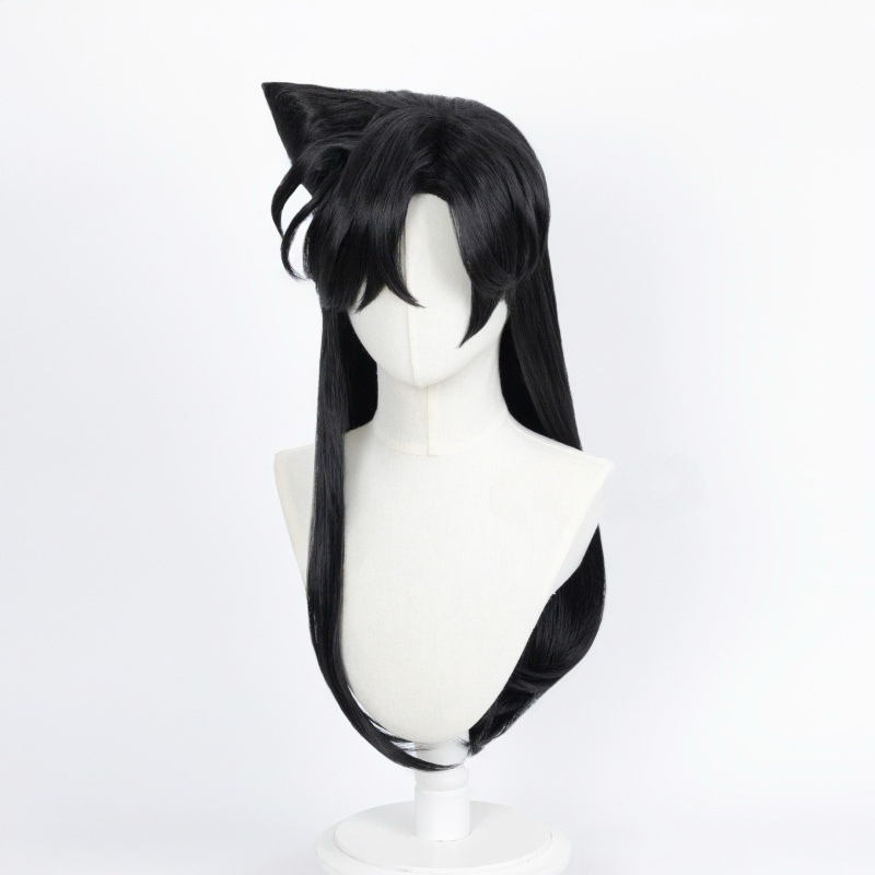 Lemailwig Detective Conan Ran Mouri Black Long Cosplay Wig