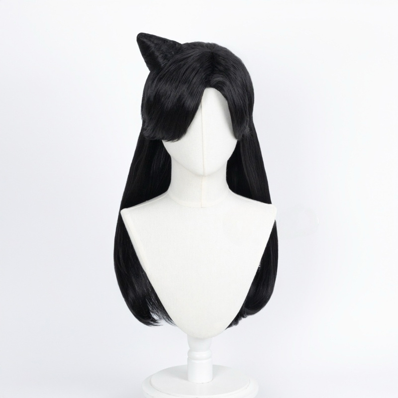 Lemailwig Detective Conan Ran Mouri Black Long Cosplay Wig