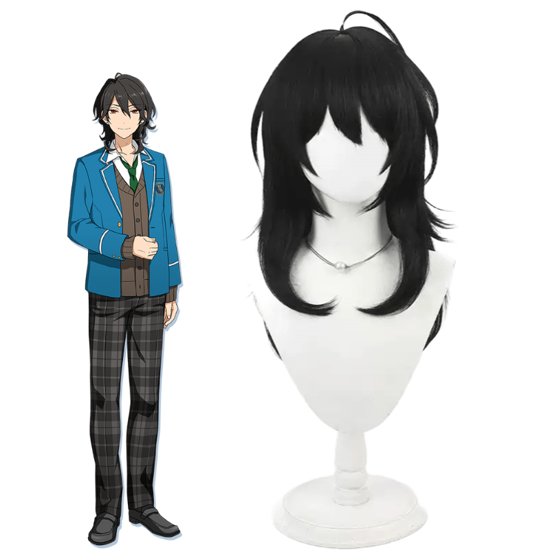 Lemailwig Ensemble Stars Sakuma Rei Black Cosplay Wig