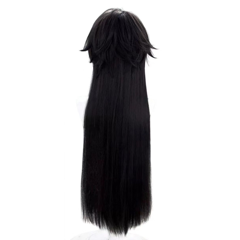 Lemailwig Genshin Impact Capitano Black Cosplay Wig