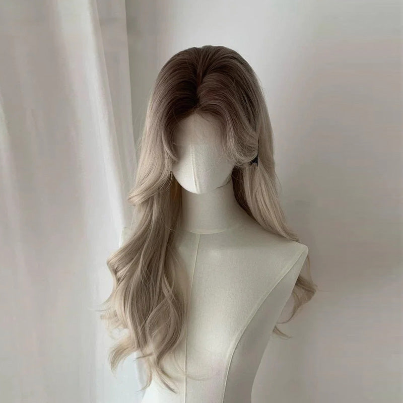 Lemailwig Light Brown Gradient Lace Front 55cm Long Wig