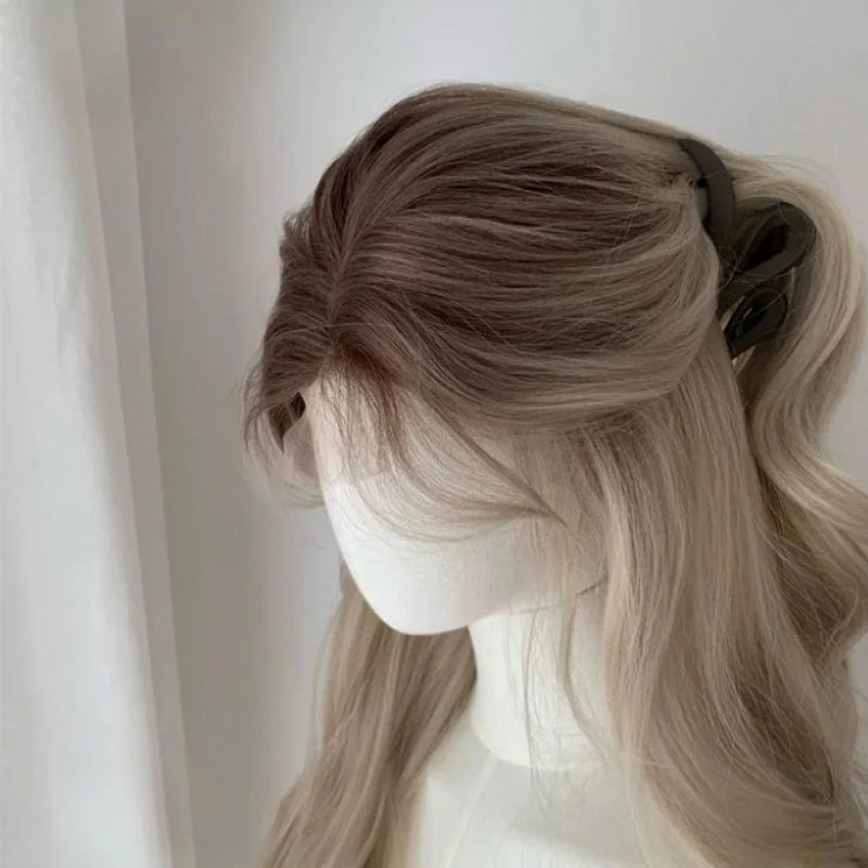 Lemailwig Light Brown Gradient Lace Front 55cm Long Wig