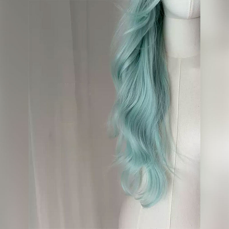 Lemailwig Mint Blue Straight Front Lace Wig