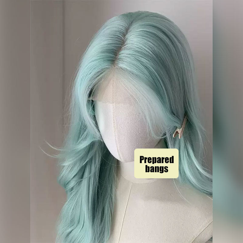 Lemailwig Mint Blue Straight Front Lace Wig
