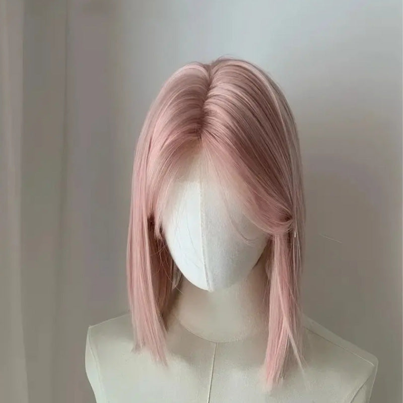 Lemailwig Pink Short Front Lace 33cm Wig