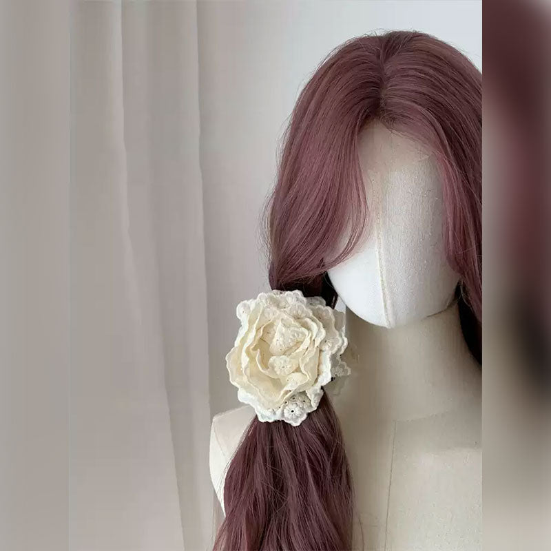Lemailwig Raspberry Purple Curly Front Lace Wig