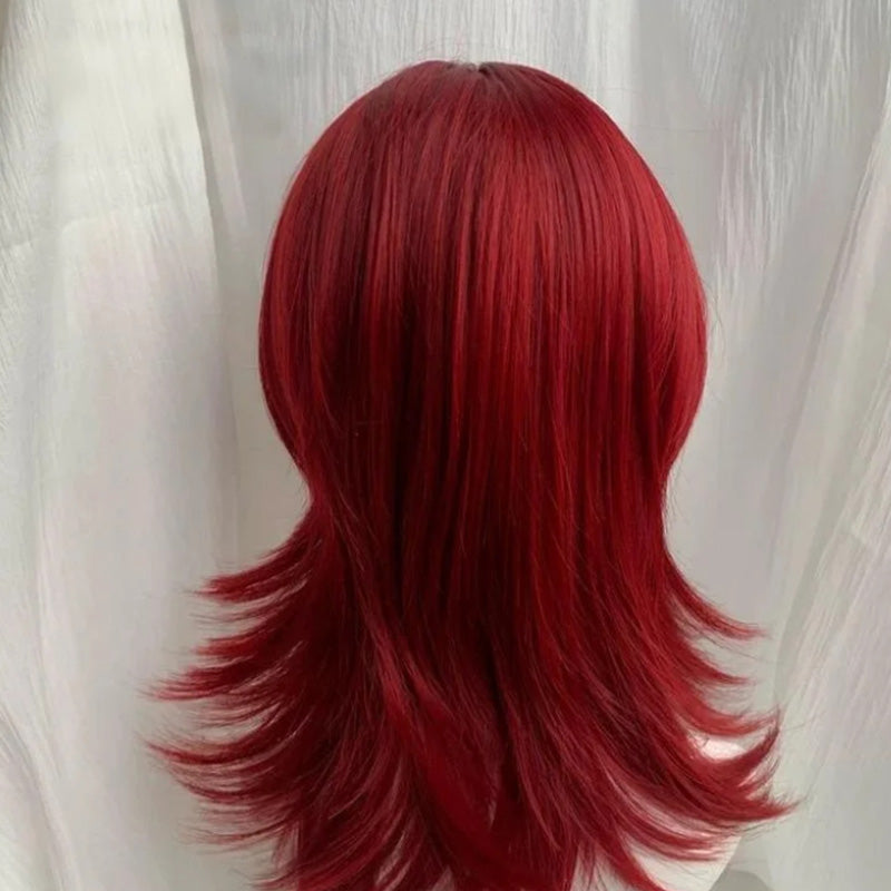 Lemailwig Red Short Front Lace 38cm Wig