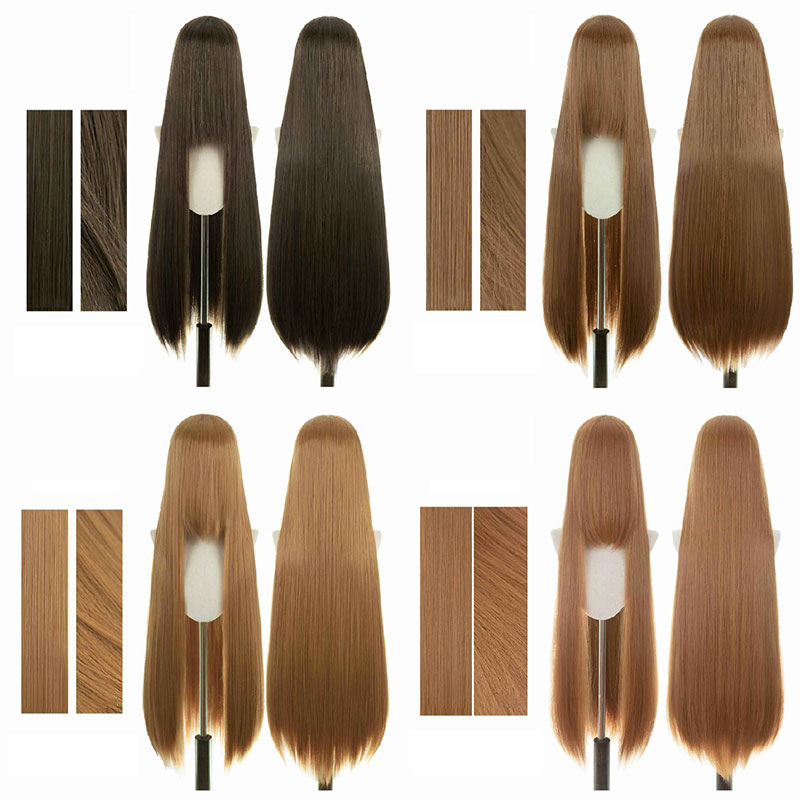 【More Volume】24 Colors Black Brown White Grey 100cm 32cm Basic Cosplay Wigs