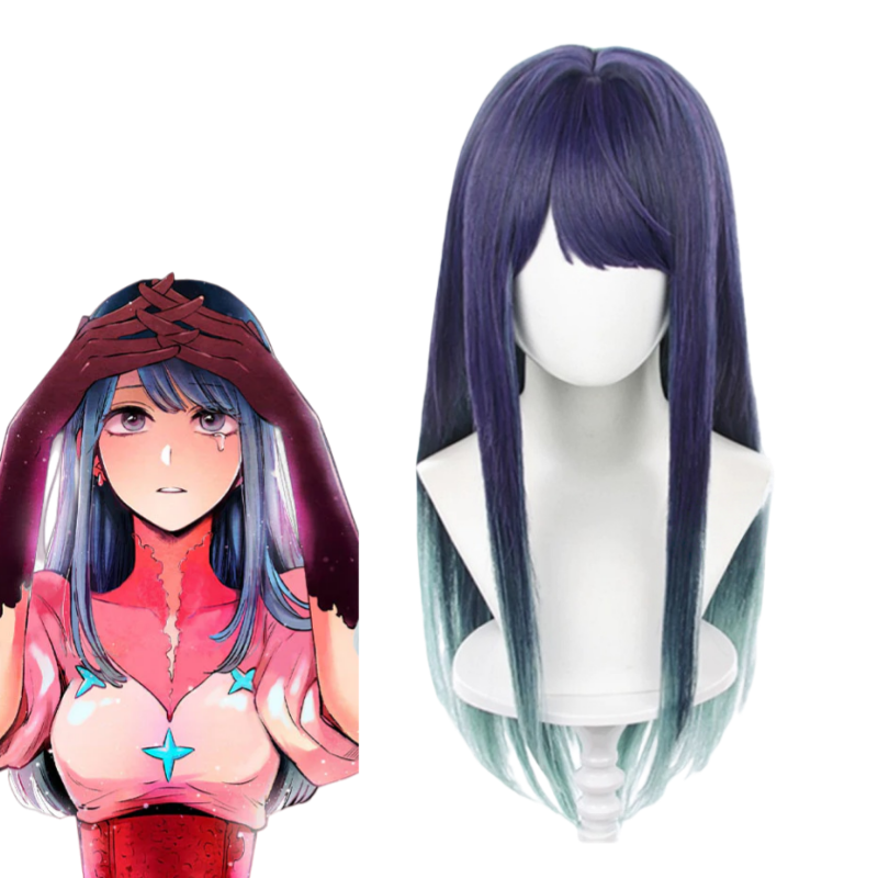 OshinoKoKurokawaAkaneLongStraightGradientCosplayWig_1
