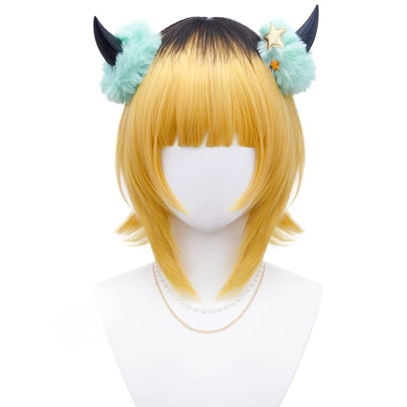 OshinoKoMemuChoBrownMixedBlondeCosplayWig_4