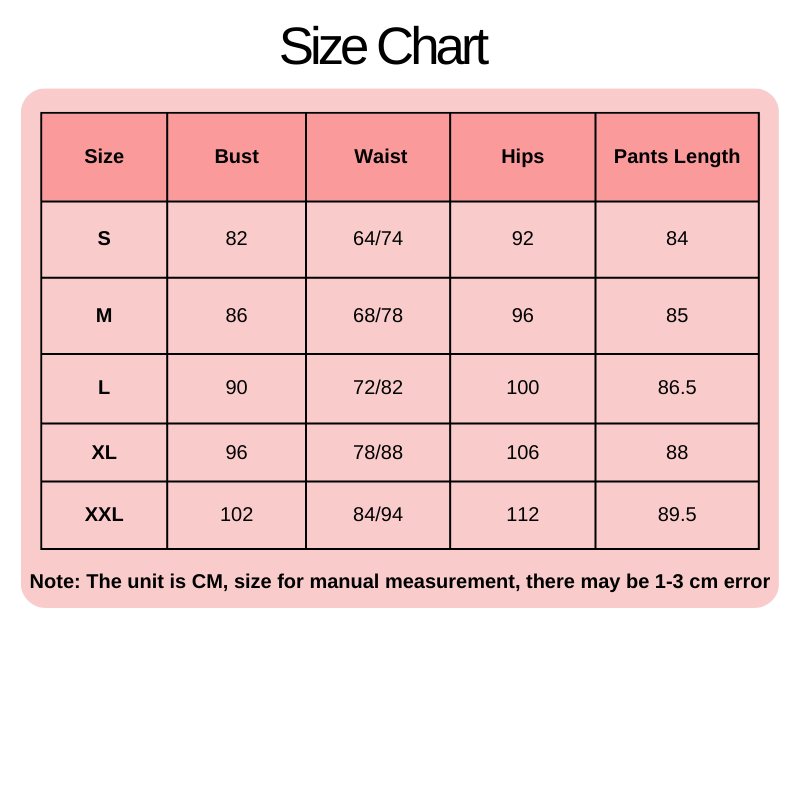 SIZE CHART 9.