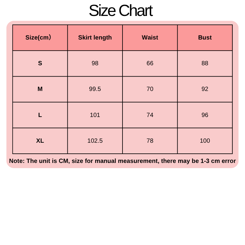Size chart157
