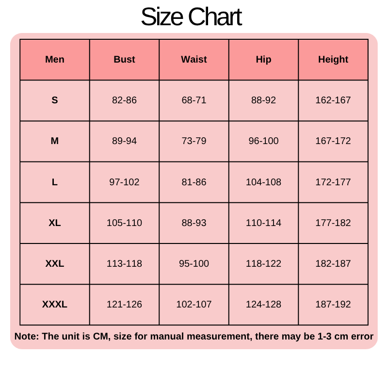 Size chart 1.