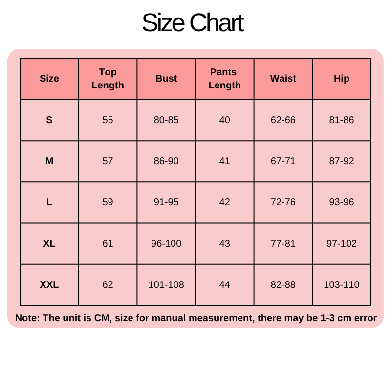 Size chart 1