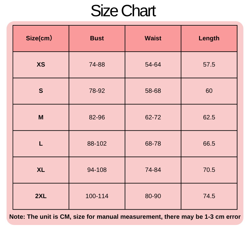 Size chart 159