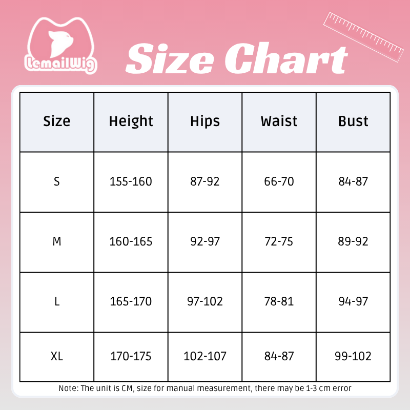 Size chart 179