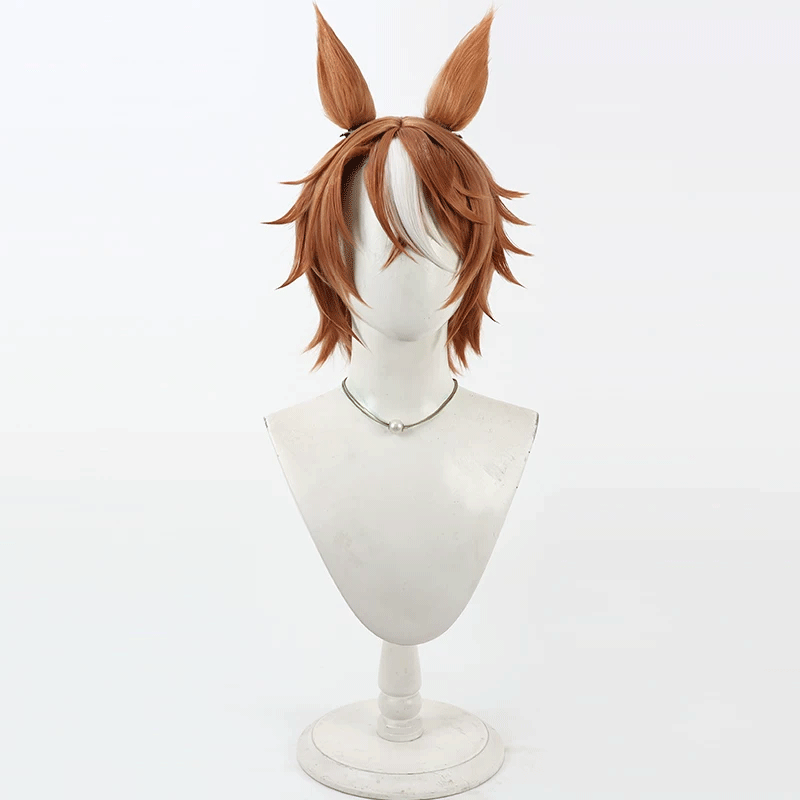 L-email Wig Uma musume: Pretty Derby Dicta Striker Brown Cosplay Wig
