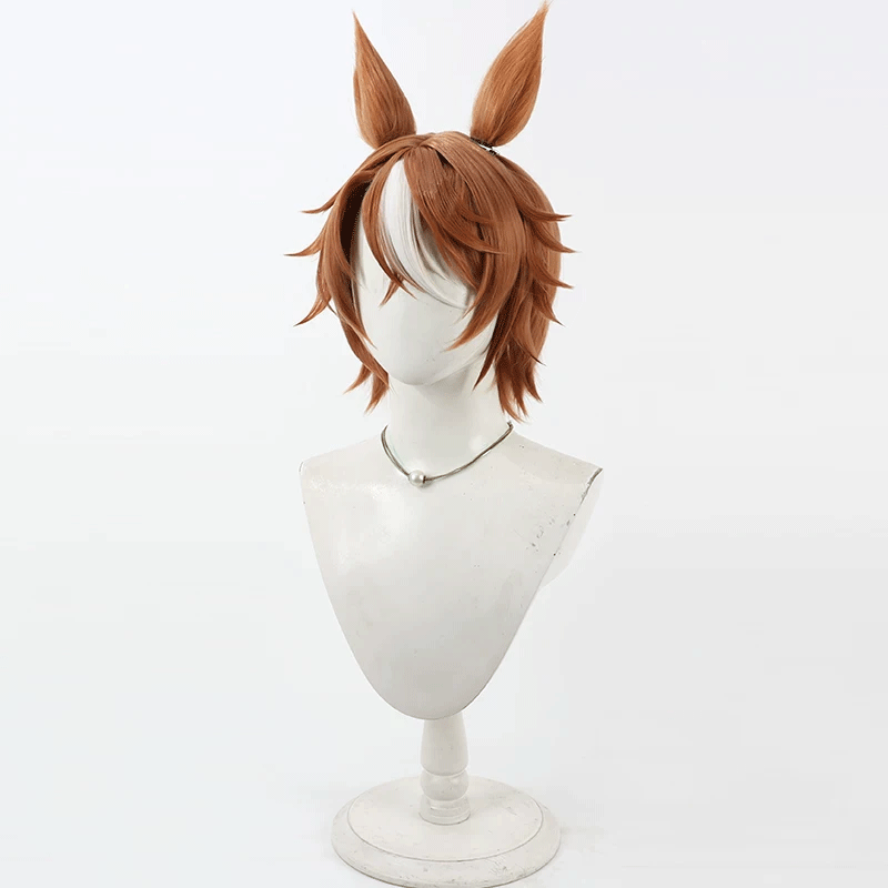 L-email Wig Uma musume: Pretty Derby Dicta Striker Brown Cosplay Wig