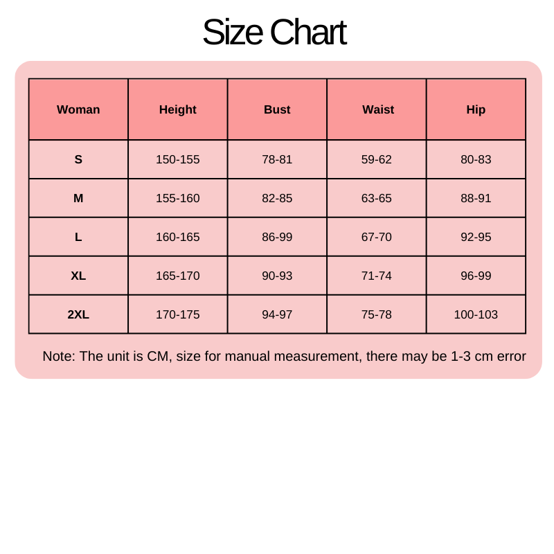WomanSIZECHART