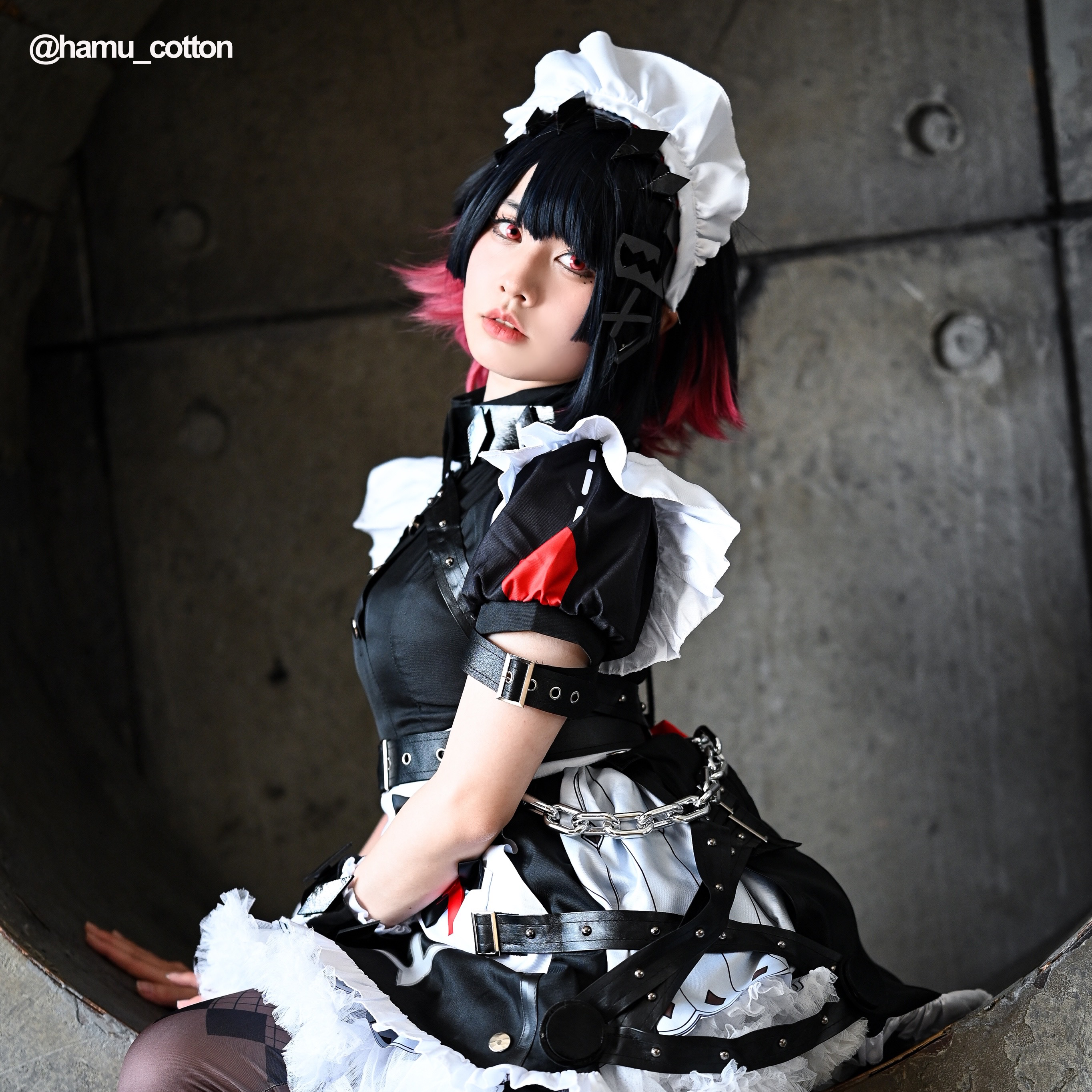 Zenless Zone Zero Ellen Joe Black Pink Short Cosplay Wigs