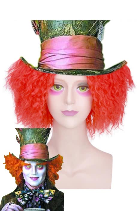 Anime Alice in Wonderland 2 Mad Hatter Cosplay Wigs for Halloween - lemailwigs