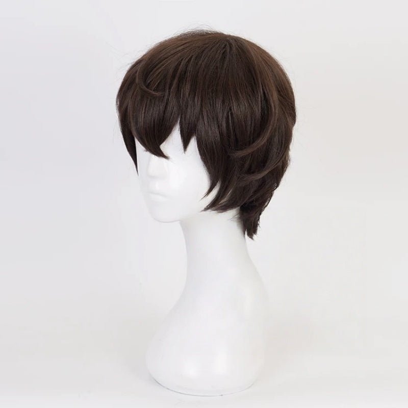 Anime Bungo Stray Dogs Dazai Osamu Short Brown Men Cosplay Wig - lemailwigs
