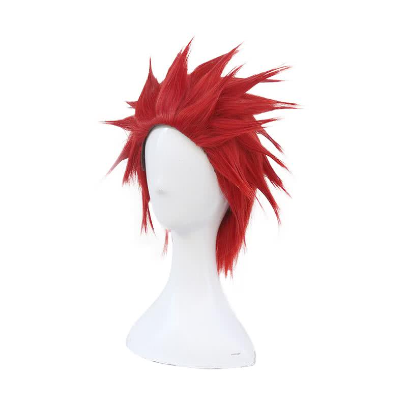 Anime Eijiro Kirishima Short Red Synthetic Men Cosplay Wigs - lemailwigs