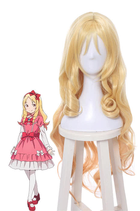 Anime Eromanga Sensei Elf Yamada Long Blonde Women Cosplay Wigs - lemailwigs