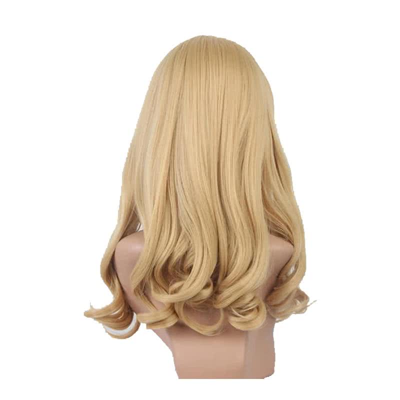 Anime Guilty Crown Kuhouin Arisa Long Curly Blonde Cosplay Wigs - lemailwigs