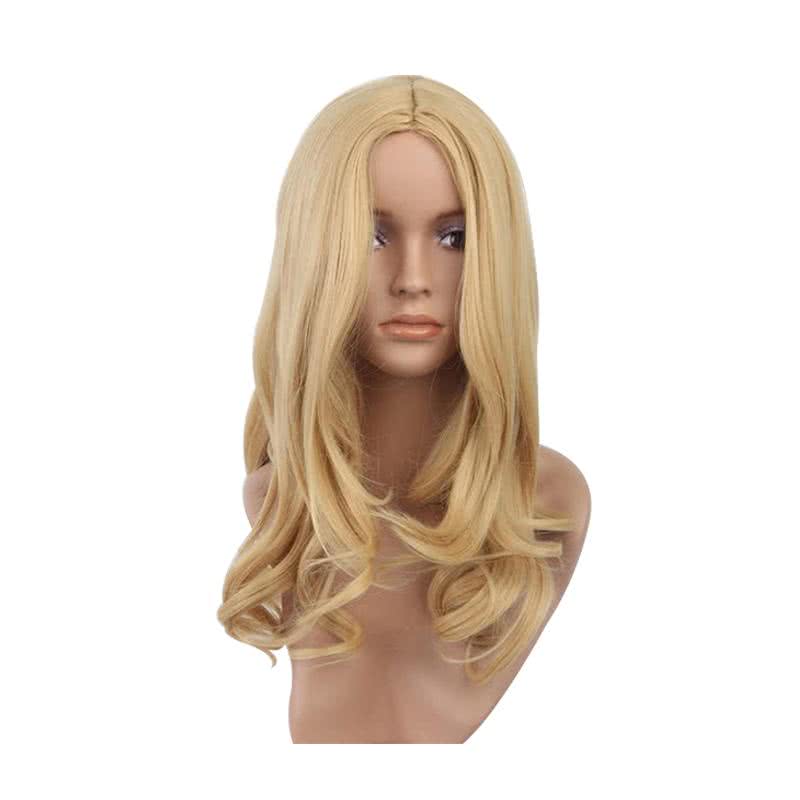 Anime Guilty Crown Kuhouin Arisa Long Curly Blonde Cosplay Wigs - lemailwigs