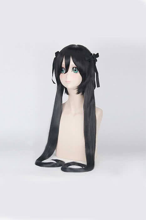 Anime K - ON! Azusa Nakano Long Straight Black Ponytails Cosplay Wig - lemailwigs