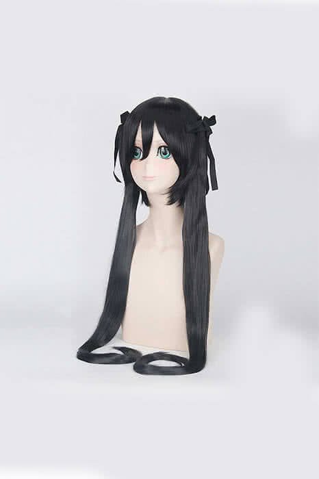 Anime K - ON! Azusa Nakano Long Straight Black Ponytails Cosplay Wig - lemailwigs