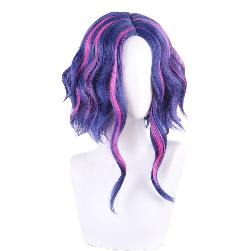 Anime Lady Nagant Blue Mixed Purple Cosplay Wig - lemailwigs