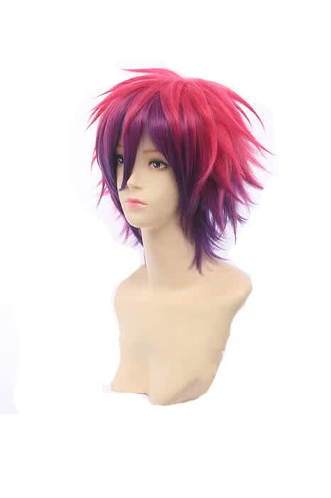 Anime No Game No Life Sora Purple Mixed Pink Cosplay Wig - lemailwigs