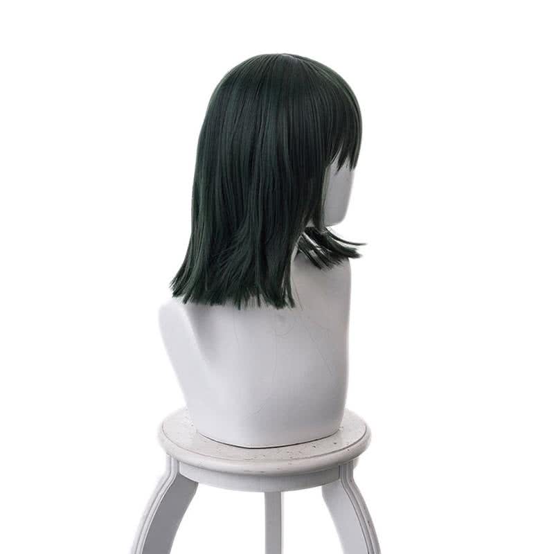 Anime One Punch Man Fubuki 40cm Dark Green Straight Cosplay Wigs - lemailwigs