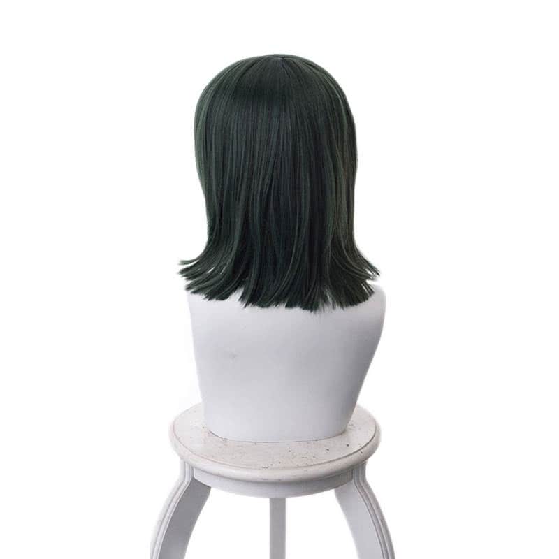 Anime One Punch Man Fubuki 40cm Dark Green Straight Cosplay Wigs - lemailwigs