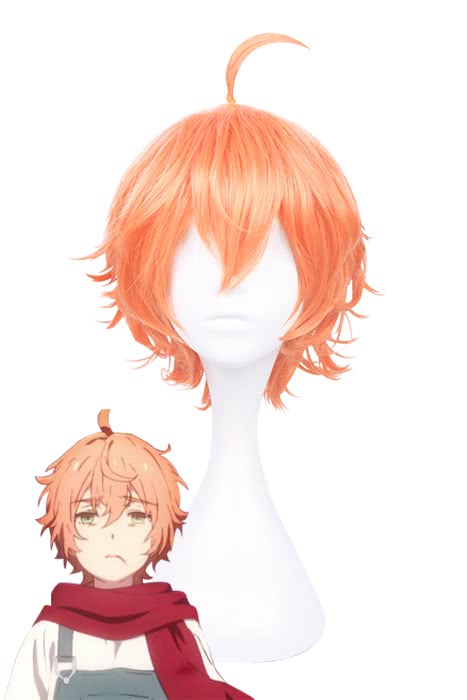 Anime Satsuriku no Tenshi Edward Mason Cosplay Wigs Angels Of Death Short Orange - lemailwigs